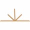 Ekena Millwork Saratoga Timber Gable Bracket, Western Red Cedar, 108"W x 68"H x 1 1/2"D x 3 1/2"F, 15/12 Pitch GBW108X68X0204SAR00SWR - alternate 3